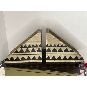 Pair‎ Wood Hobby Lobby Book Ends Brown And Black